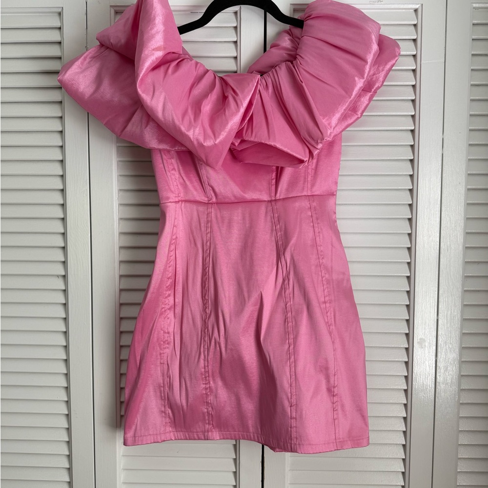 Show Me Your MuMu Pink Statement Mini Dress
